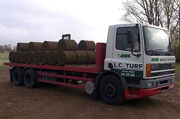 New turf ready for delivery on truck