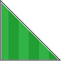 Right angled triangle shaped lawn